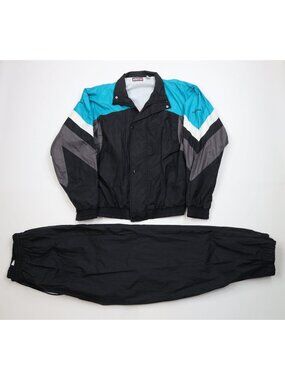 Vintage 90s Members Only Mens XL 2 Piece Color Block Windbreaker Track Suit